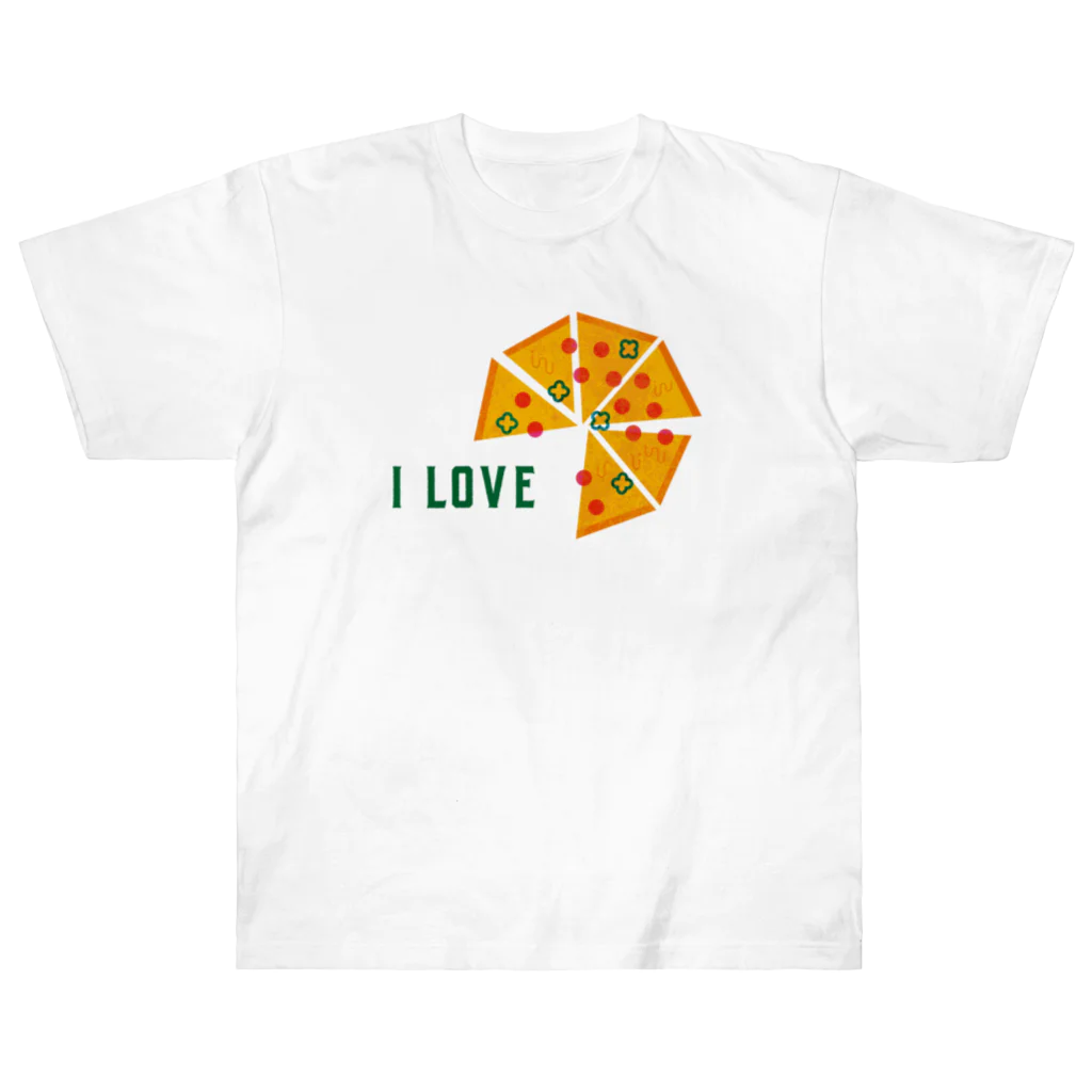 hrponponaのI LOVE ピザ Heavyweight T-Shirt