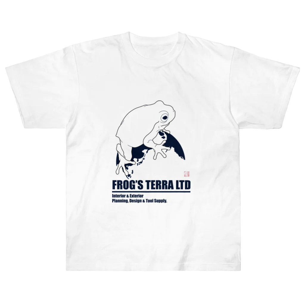 FROG'S TERRA LTDのカラード　ディープシーブルー ヘビーウェイトTシャツ