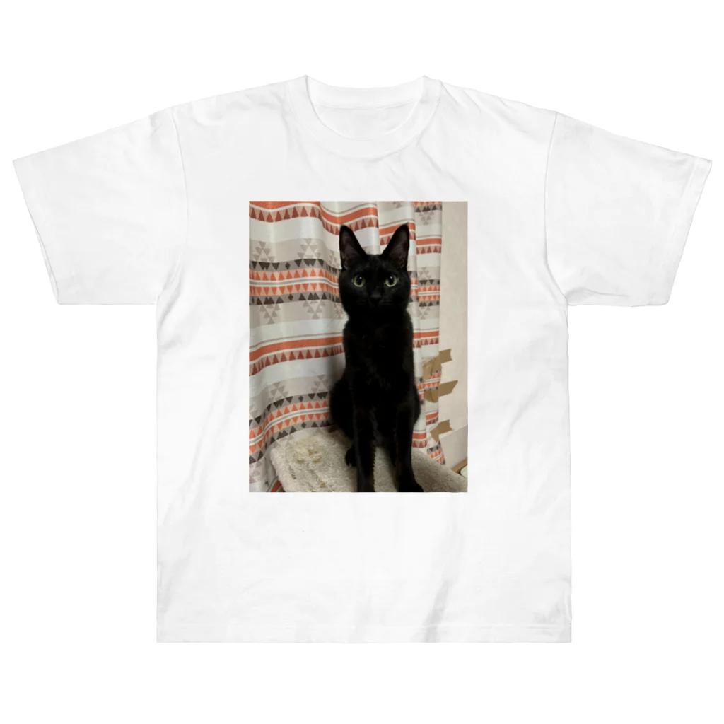 キキの黒猫ショップの黒ネコちゃん Heavyweight T-Shirt