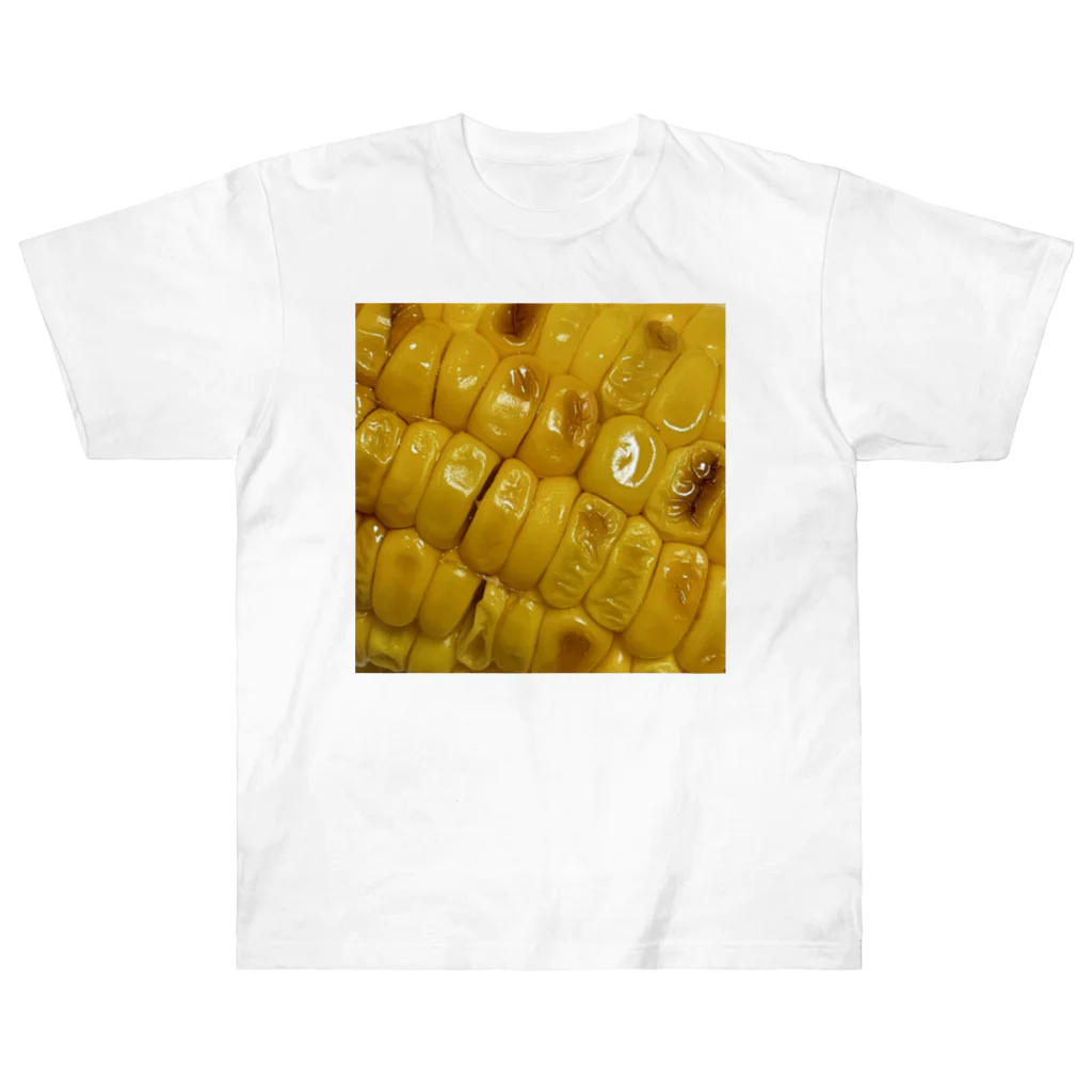 あゆのしおやきの焼きとうもろこし Heavyweight T-Shirt