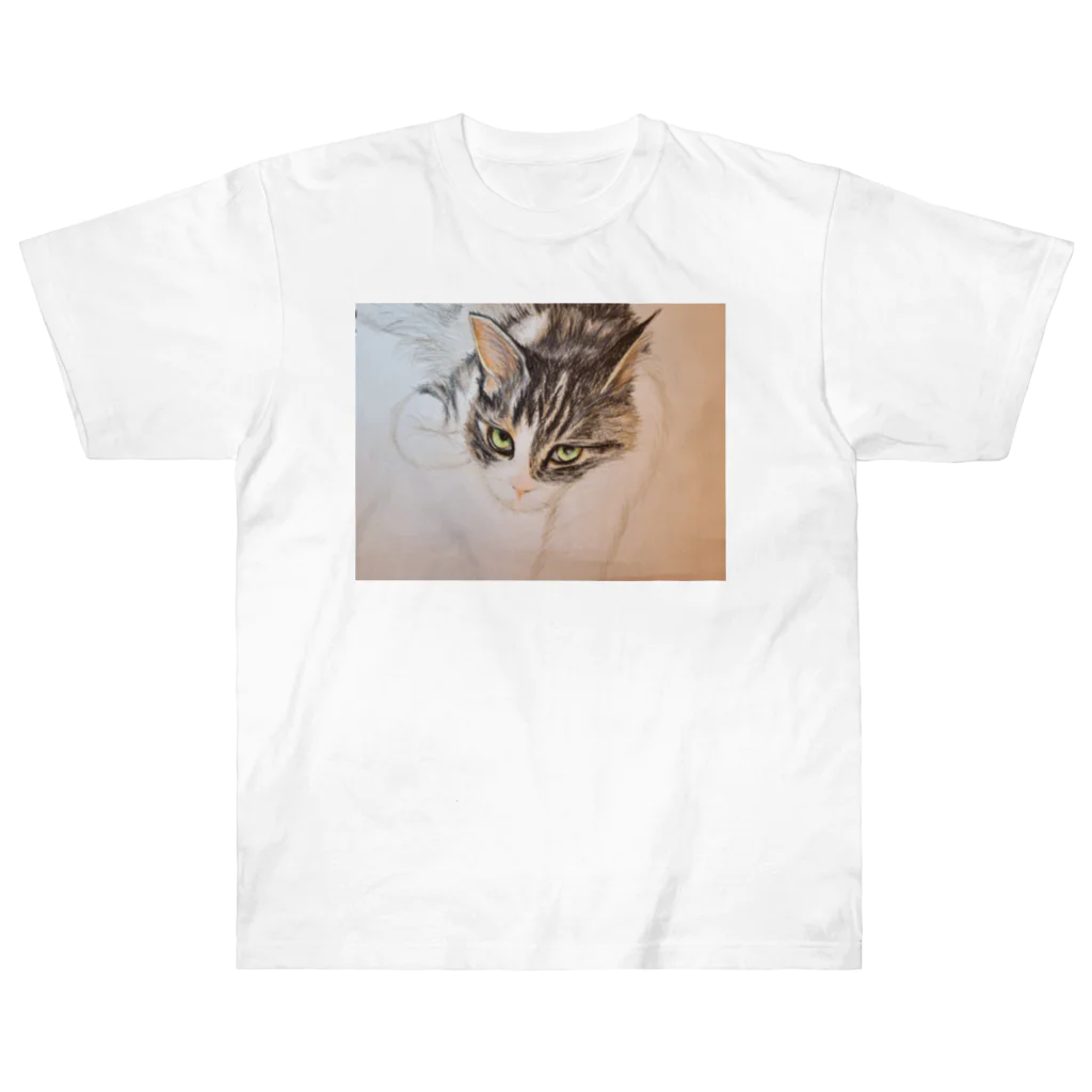 ねむいさかなのお店の愛猫 Heavyweight T-Shirt