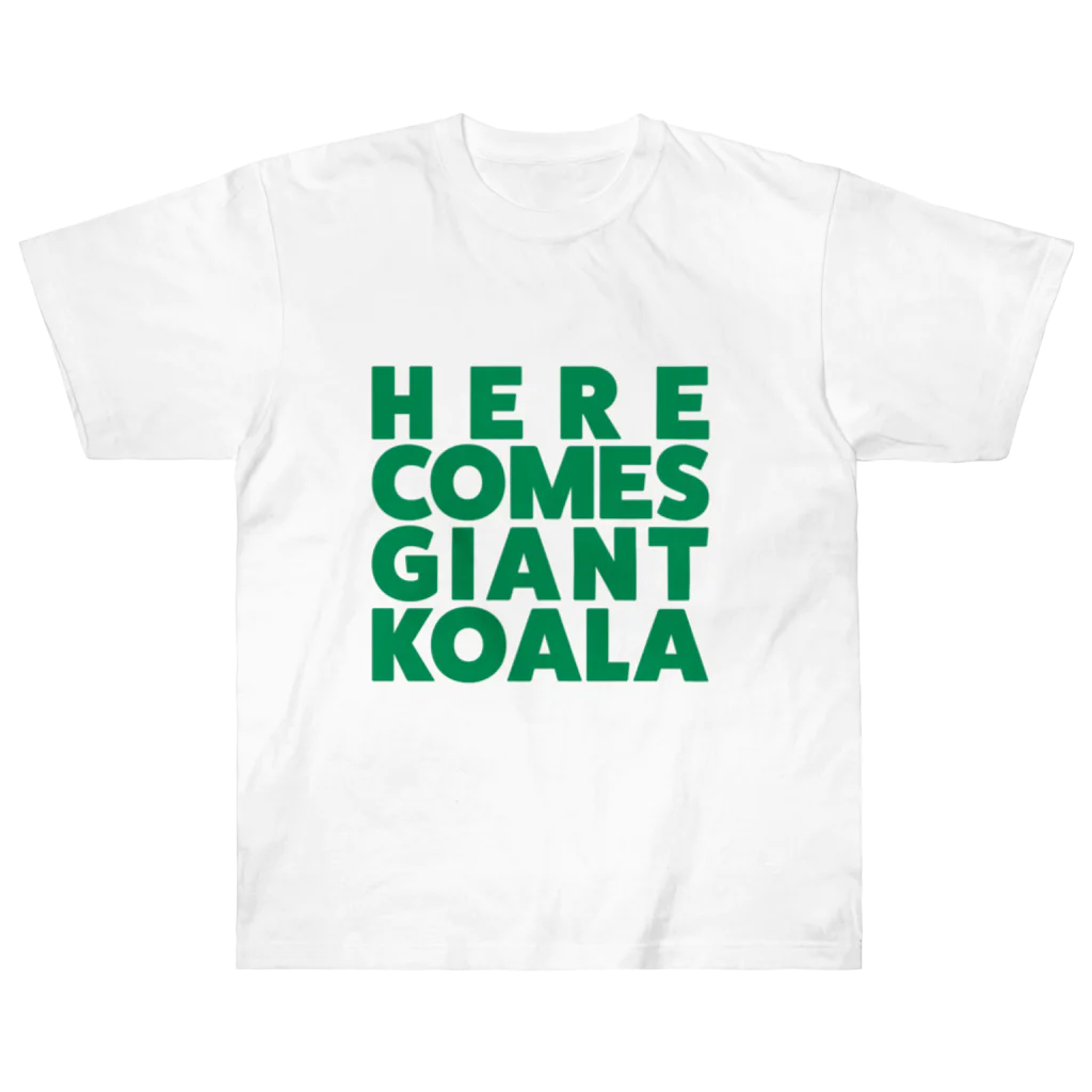 SDOのHERE COMES GIANT KOALA/GREEN ヘビーウェイトTシャツ