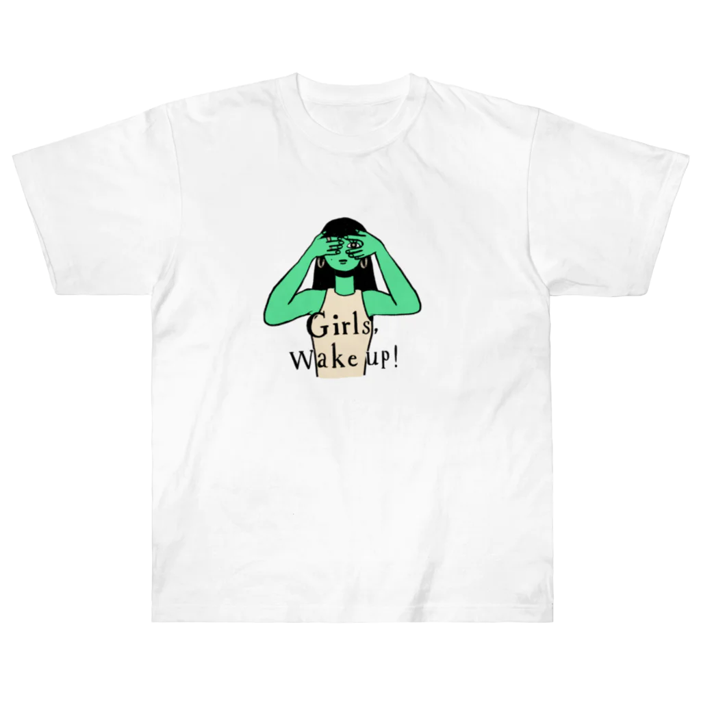 Ying Yang DOGのGirls Wake up! Heavyweight T-Shirt