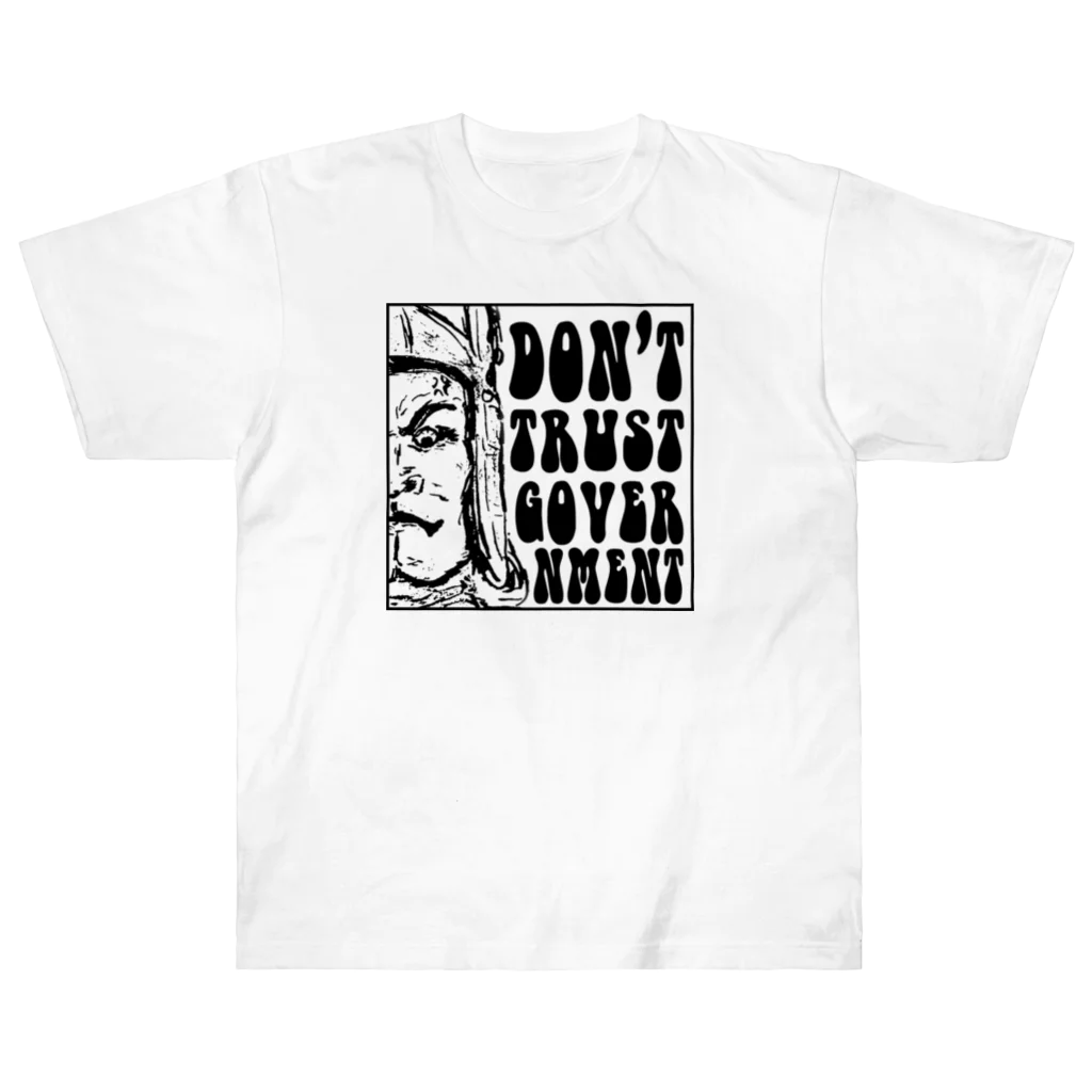 半分工房のDon't Trust Government ヘビーウェイトTシャツ