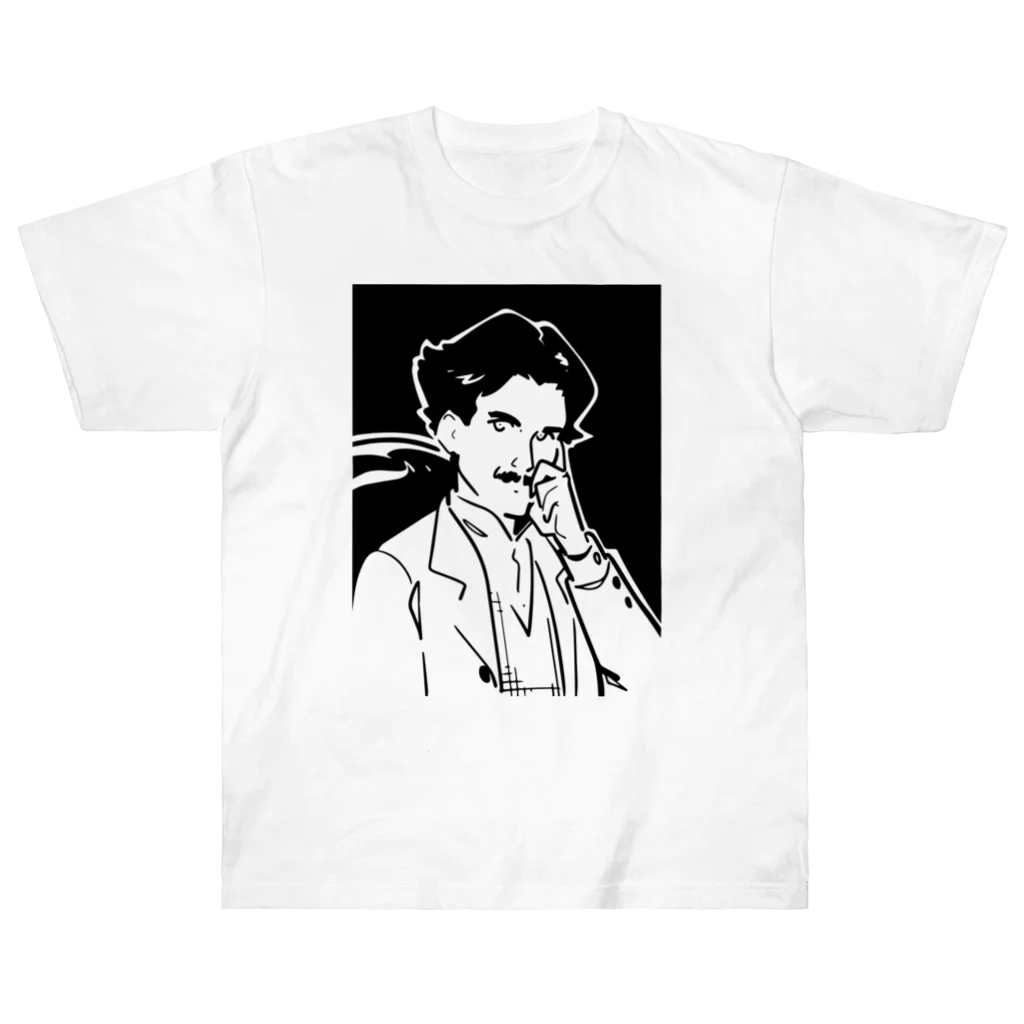 山形屋米店のニコラ・テスラ（Nikola Tesla） ヘビーウェイトTシャツ