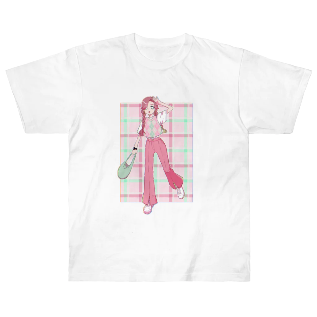 motsu・nabeの春(PINK) ヘビーウェイトTシャツ