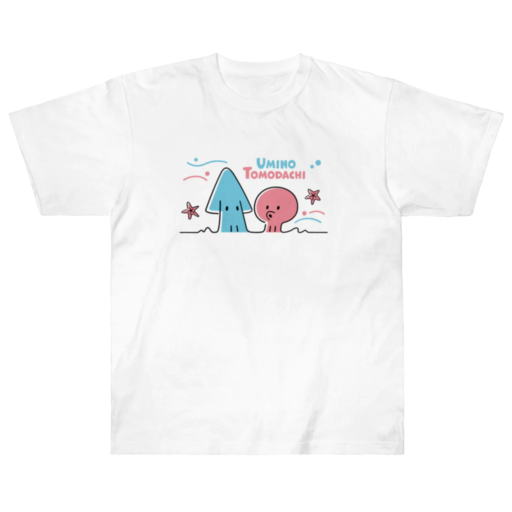 kocoon（コクーン）の海の友達（イカとタコ） ヘビーウェイトTシャツ