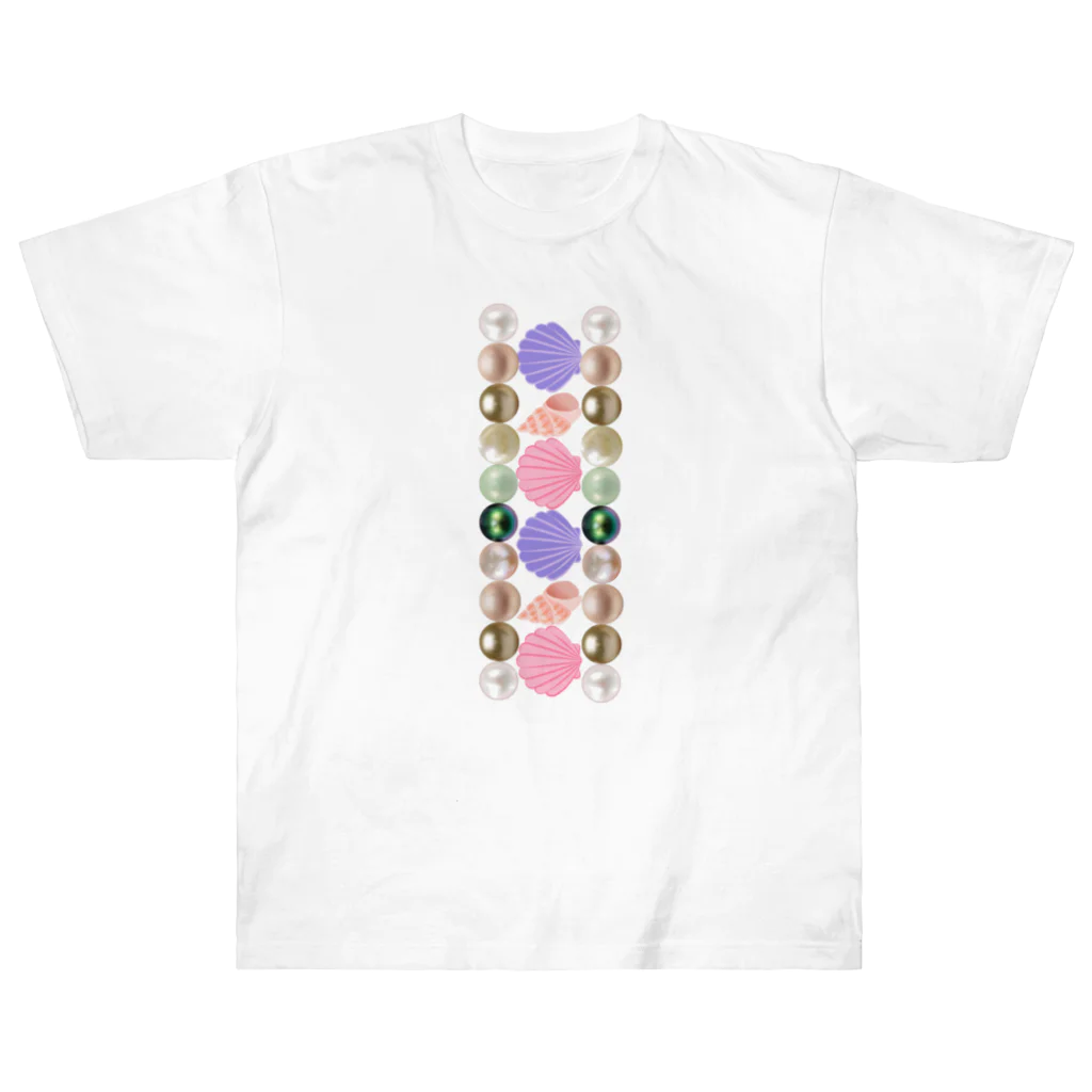 ミラくまの貝殻とパール Heavyweight T-Shirt
