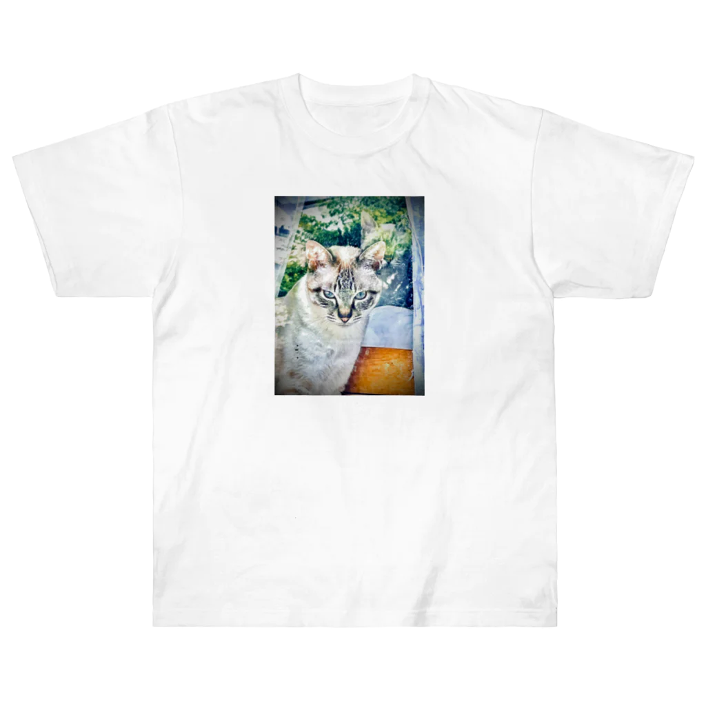 ピリカとカムイの保護猫のカムイ君 Heavyweight T-Shirt