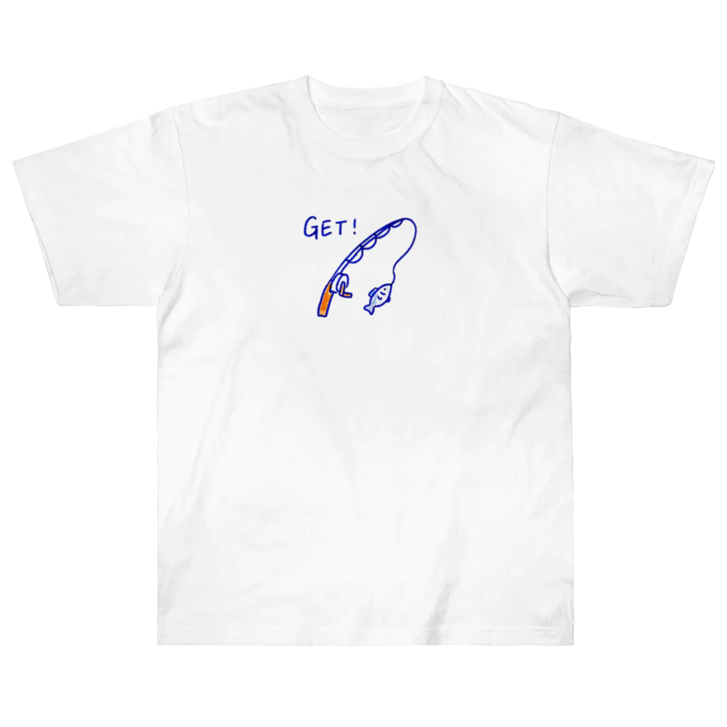 feee.co/フィー子(マーメイド)の青とオレンジの世界(釣り) Heavyweight T-Shirt