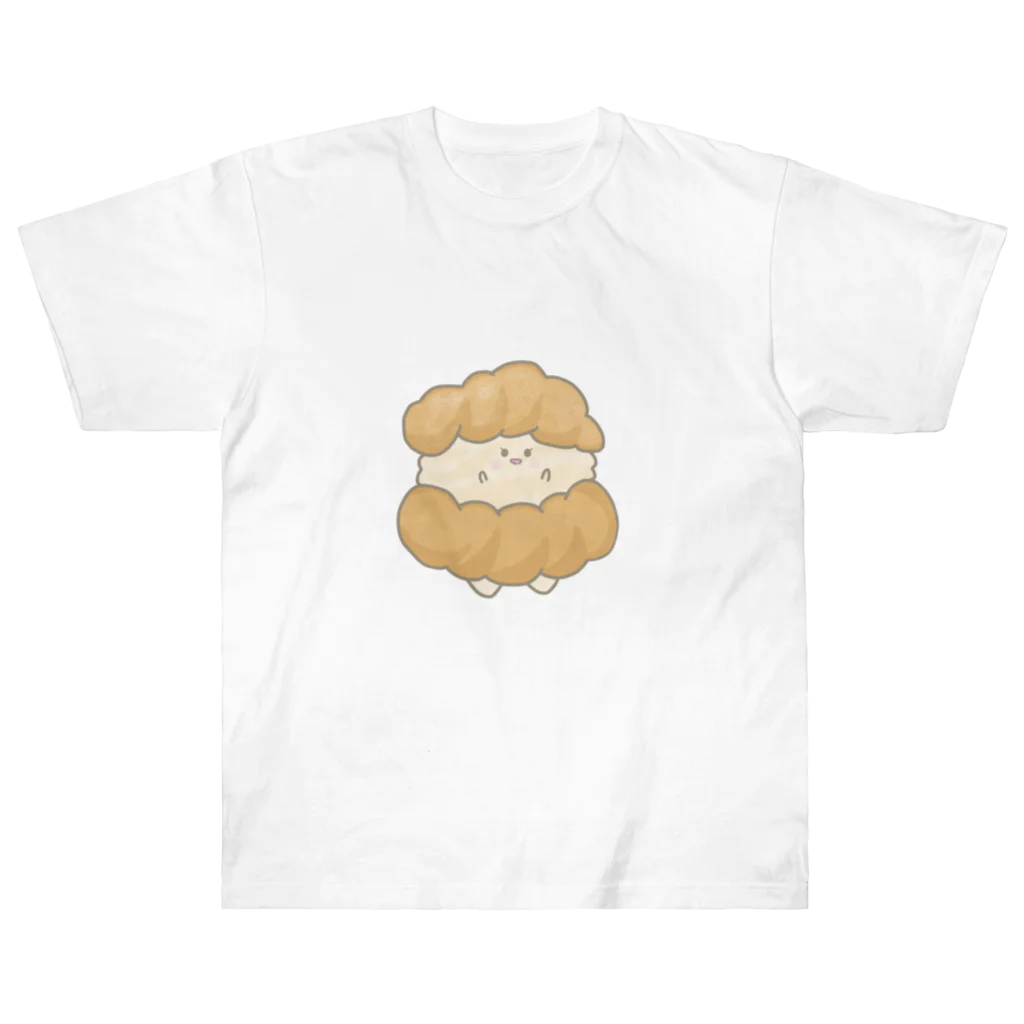 さきまるらんどのシュークリームのくりむちゃん Heavyweight T-Shirt