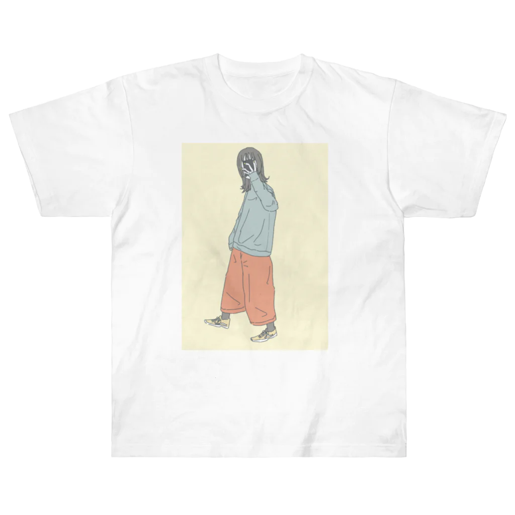 YU_SHOPのエモい女の子Tシャツ Heavyweight T-Shirt