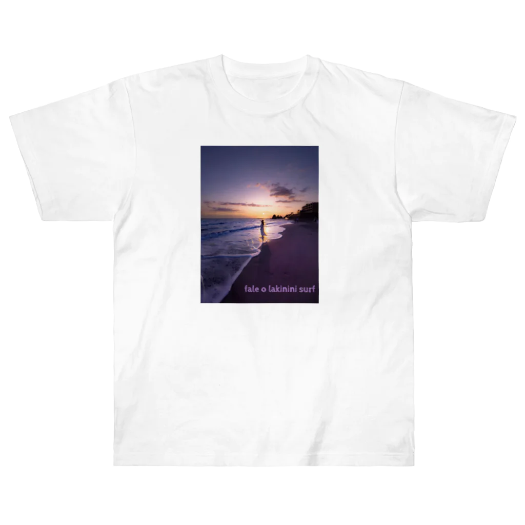 shoji'sのfale o lakinini surf akiya sunset ヘビーウェイトTシャツ