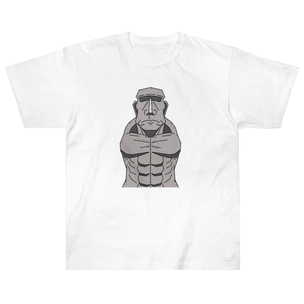 モアイの中の人の普通の色のモアイ(マッチョver.) Heavyweight T-Shirt