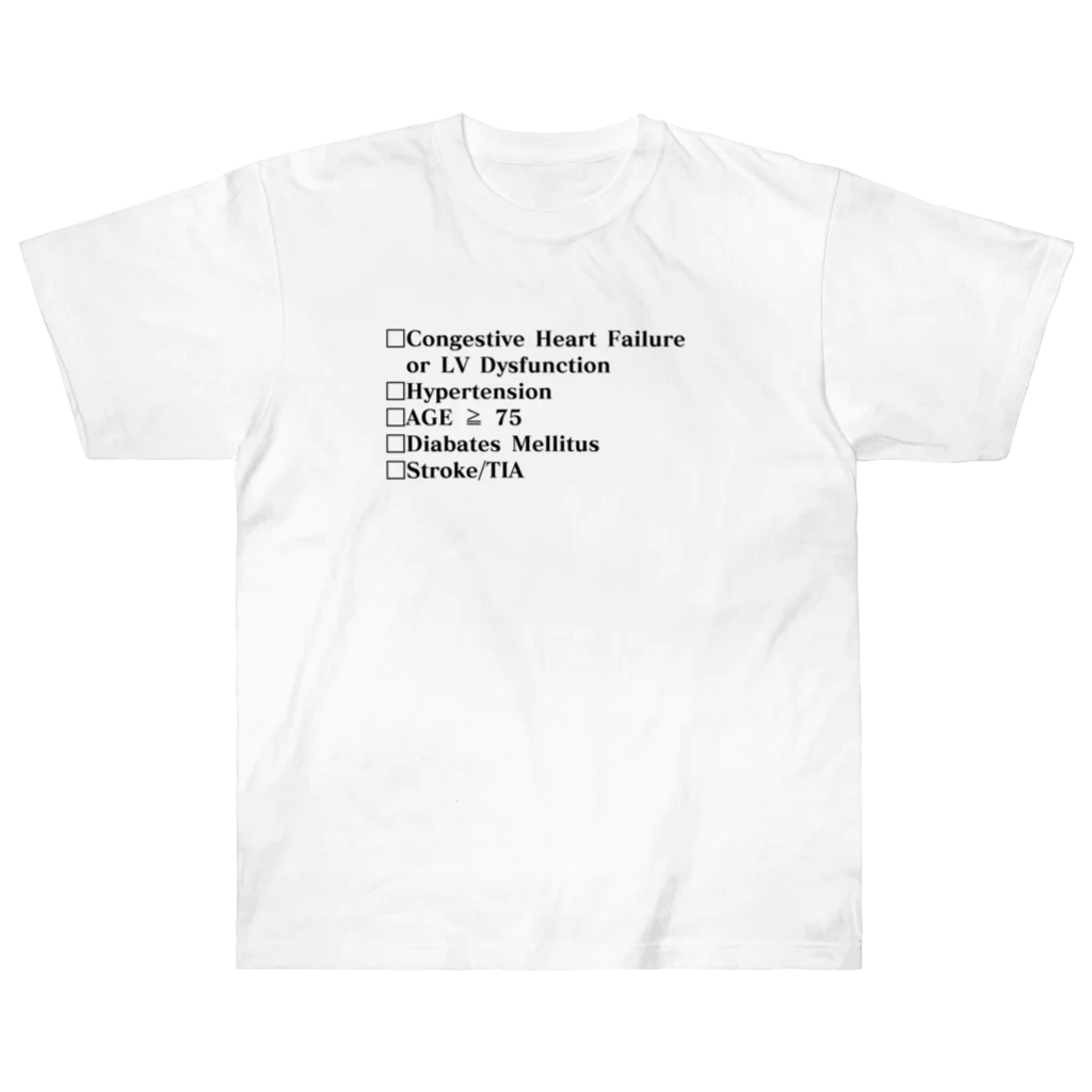 きむぬぃのCHADS2チェックリスト Heavyweight T-Shirt