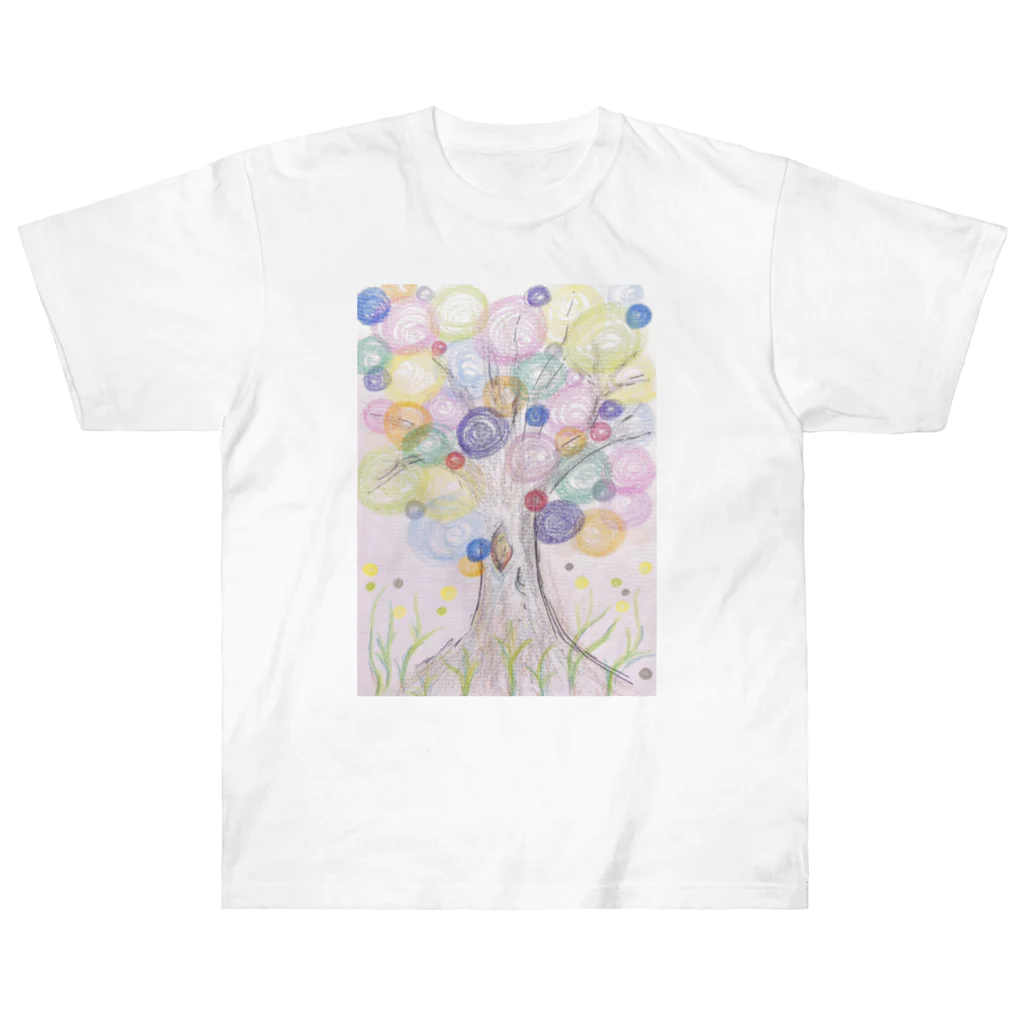 梛幸の美術室✨のレムリアの木の優しさ ヘビーウェイトTシャツ