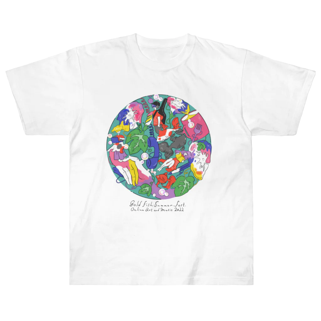 金魚たちの夏祭り👘🎋🎇の金魚たちの夏祭り 2022カラーモデル Heavyweight T-Shirt