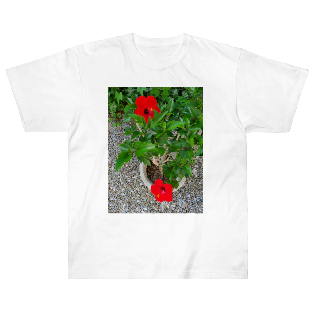 東綬のハイビスカスの花ペア Heavyweight T-Shirt