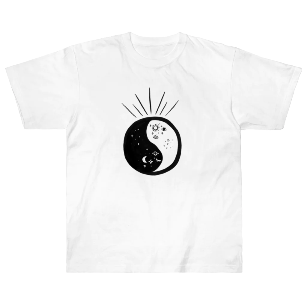 ドリゼラのおみやげ販売所のYin Yang Doodle ヘビーウェイトTシャツ