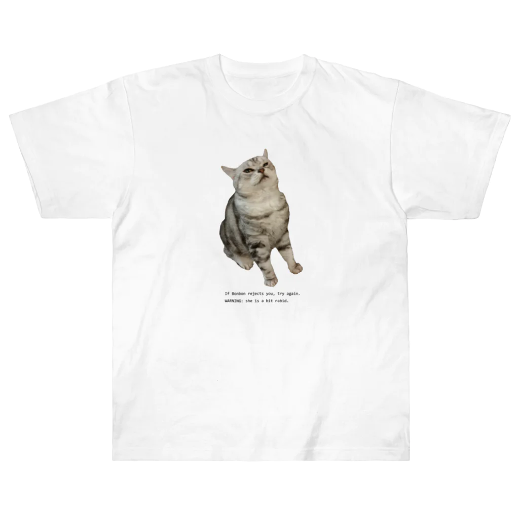 我家猫のぼんぼん ヘビーウェイトTシャツ