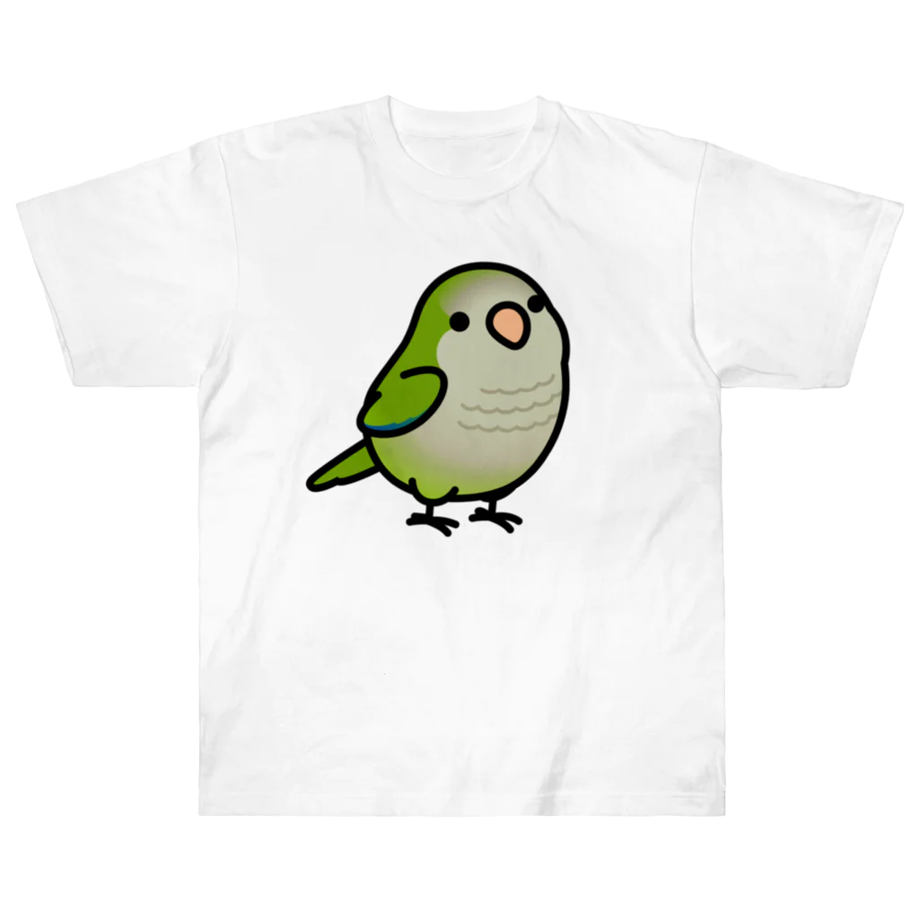 Cody the LovebirdのChubby Bird オキナインコ　グリーン　 ヘビーウェイトTシャツ