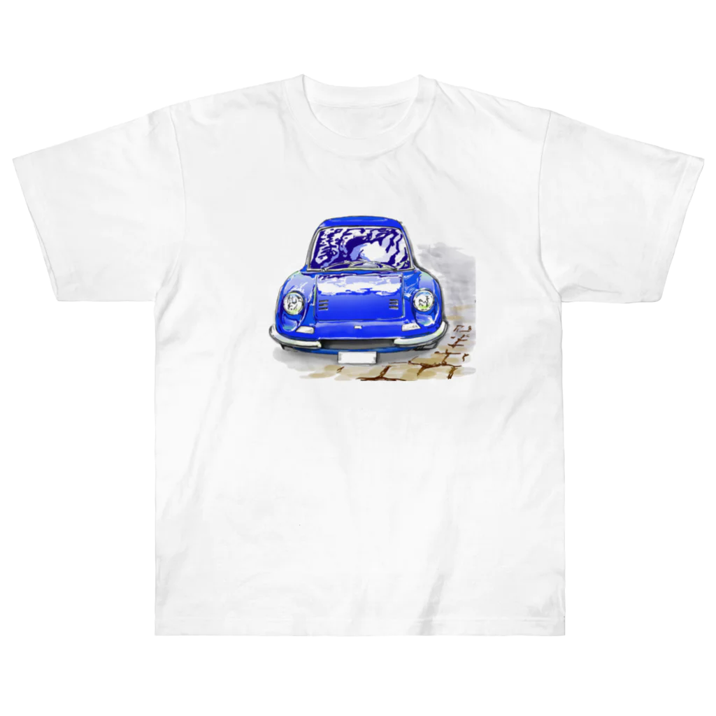 I-Asis-D SHOPのブルー　ディノ Heavyweight T-Shirt