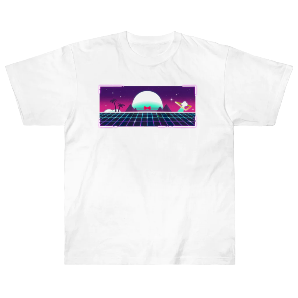 いちぼ君のお店のICHIBO-SynthWave ヘビーウェイトTシャツ