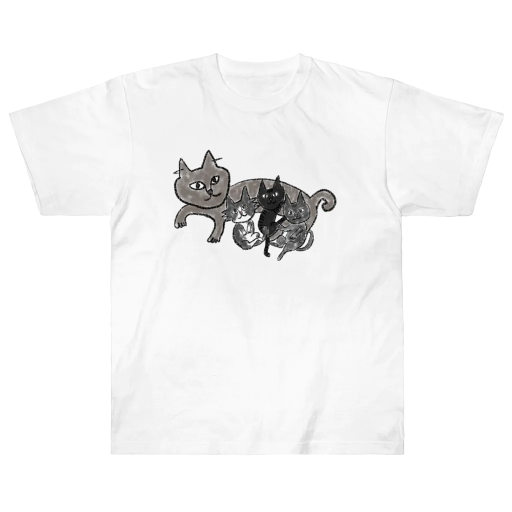 ニャンコ一族のみんないっしょ Heavyweight T-Shirt