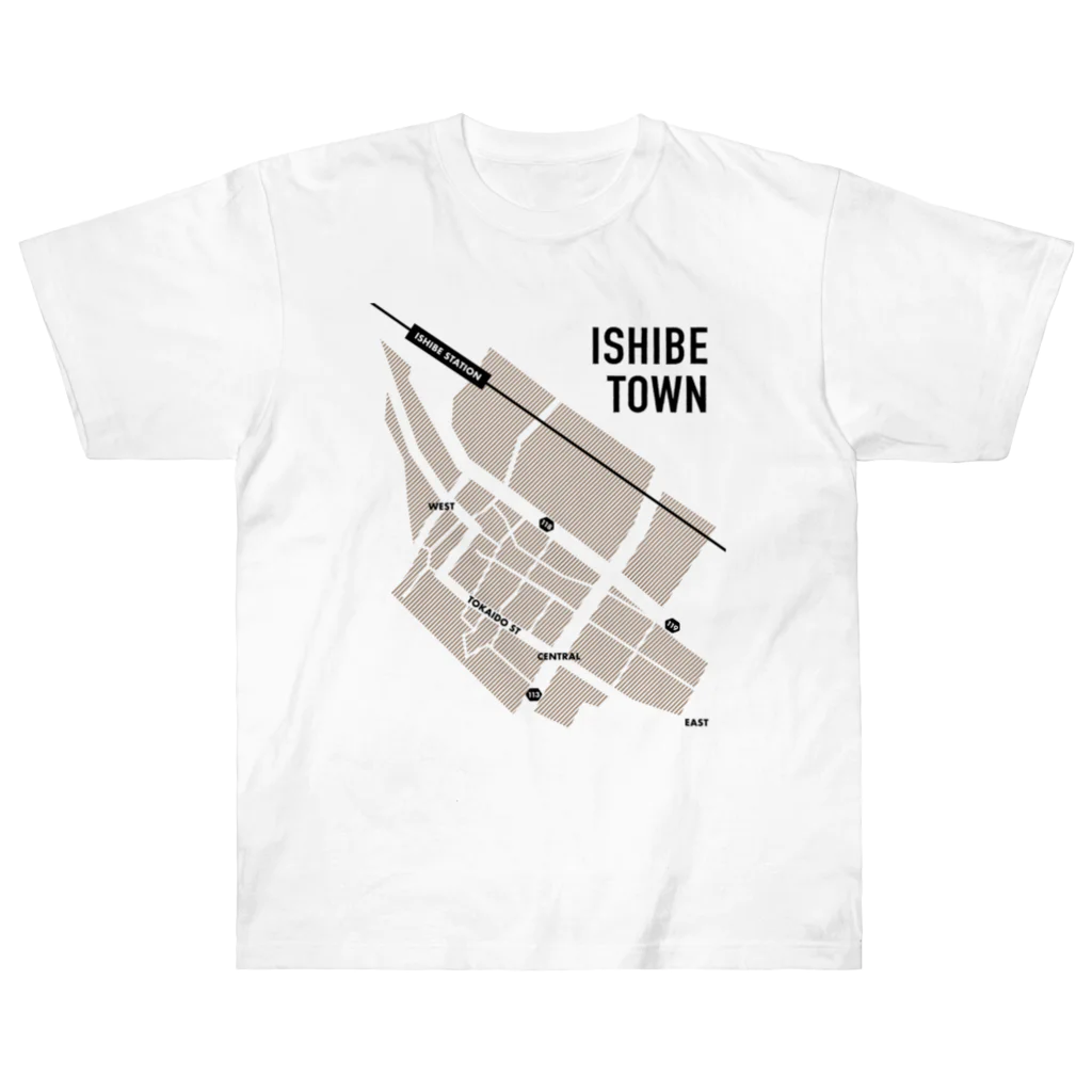 ManaDesignのISHIBE TOWN MAP ヘビーウェイトTシャツ