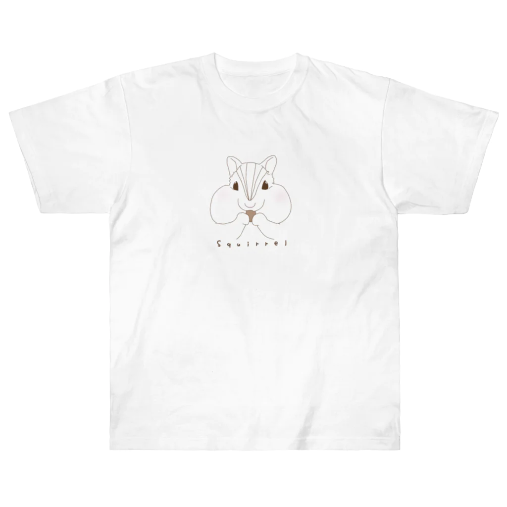 しろいくまのリスくん Heavyweight T-Shirt