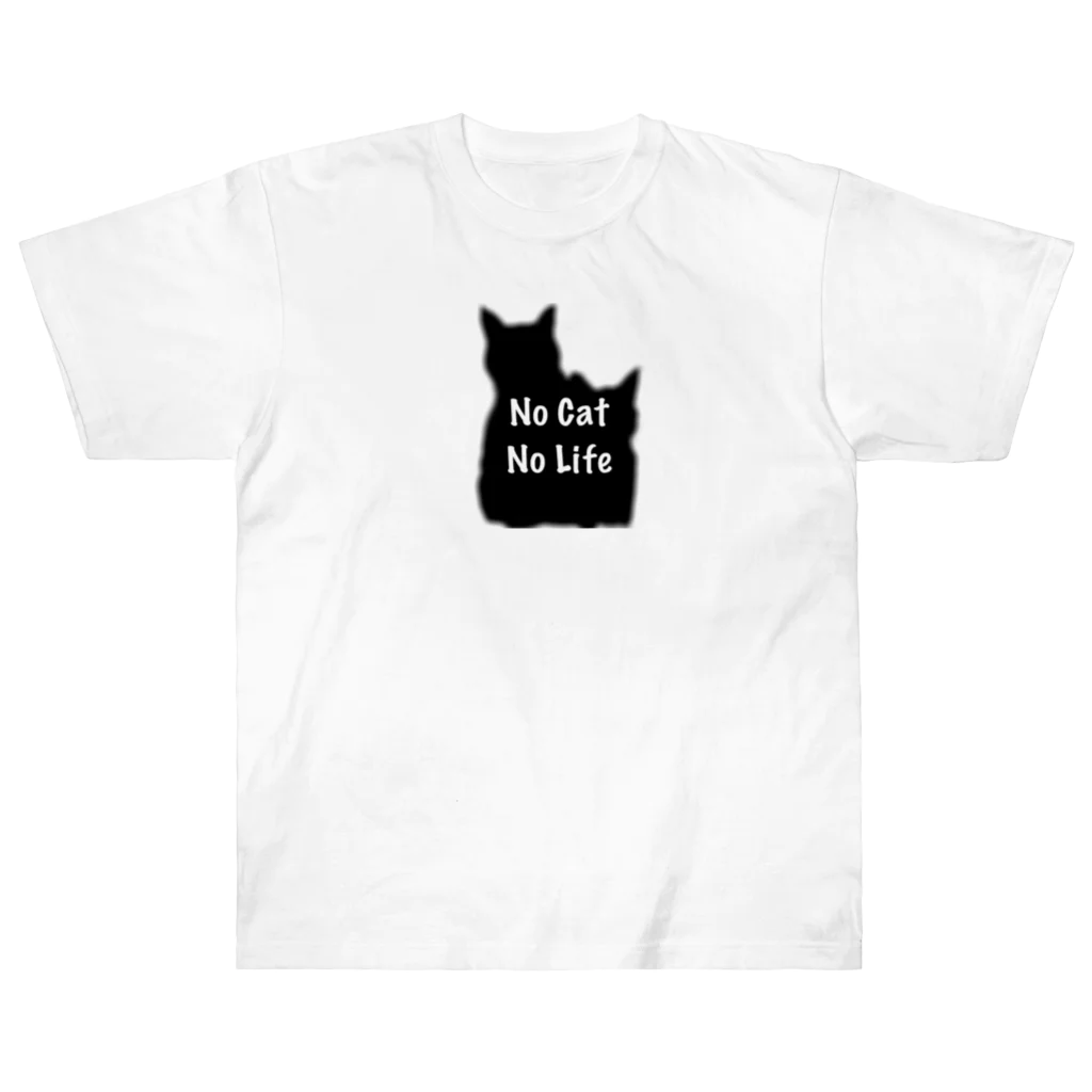 たんぽぽの家のNo Cat No Life ヘビーウェイトTシャツ