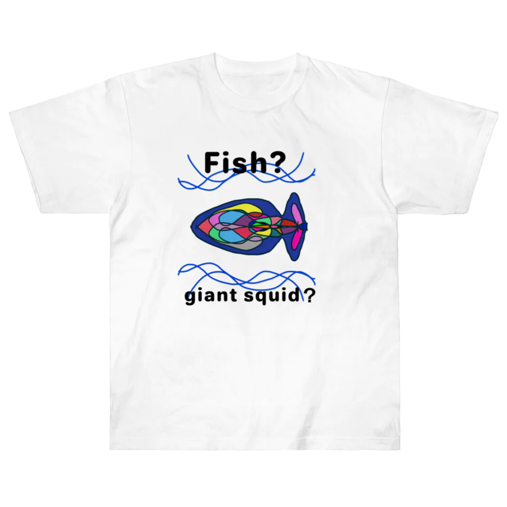 Future Starry Skyのfish?giant squid? ヘビーウェイトTシャツ