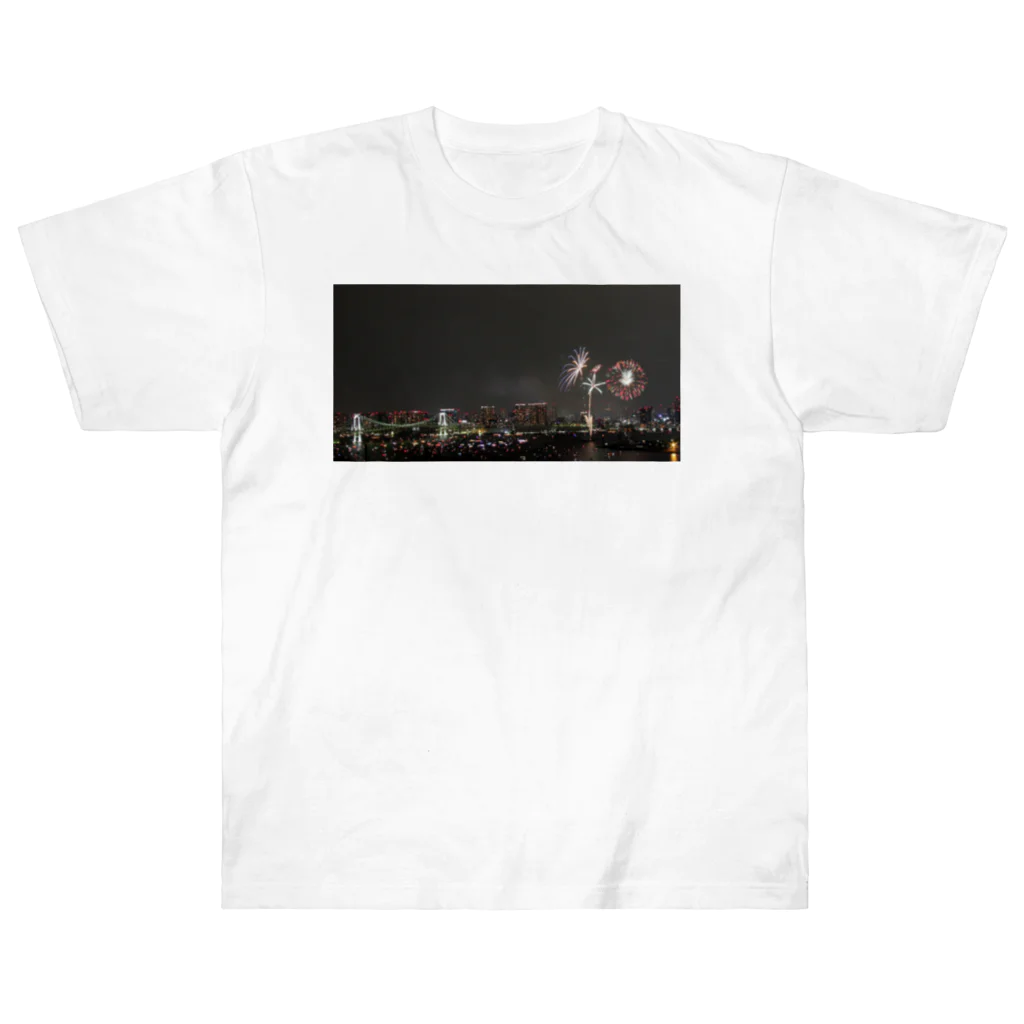 nokkccaの東京湾大華火祭 No.1 - Firework Festival - ヘビーウェイトTシャツ