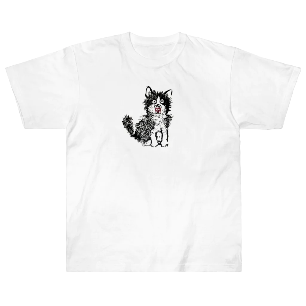 hare-yaの黒猫ニャー Heavyweight T-Shirt