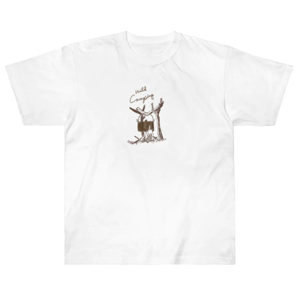 kiki25のWild camping  ヘビーウェイトTシャツ