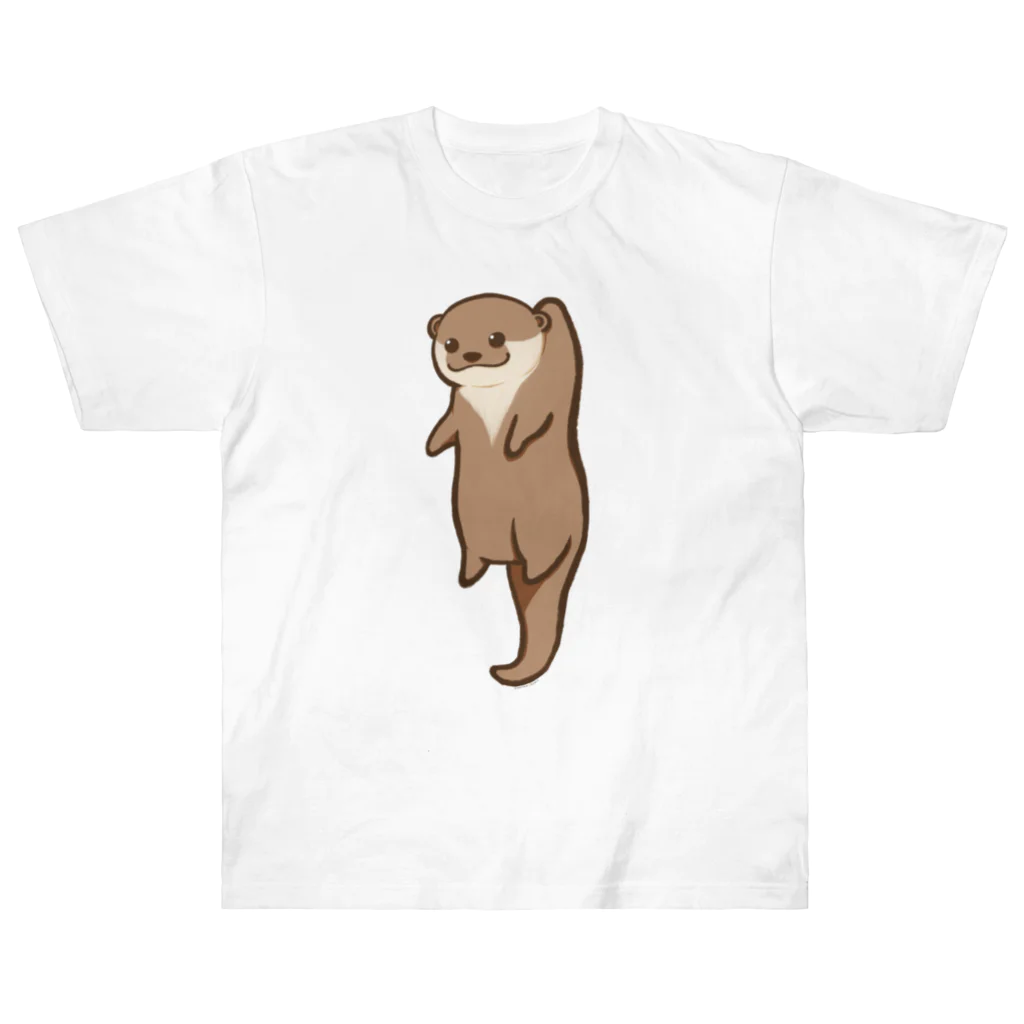 綾錦工房 りこりすのほされカワウソ ヘビーウェイトTシャツ