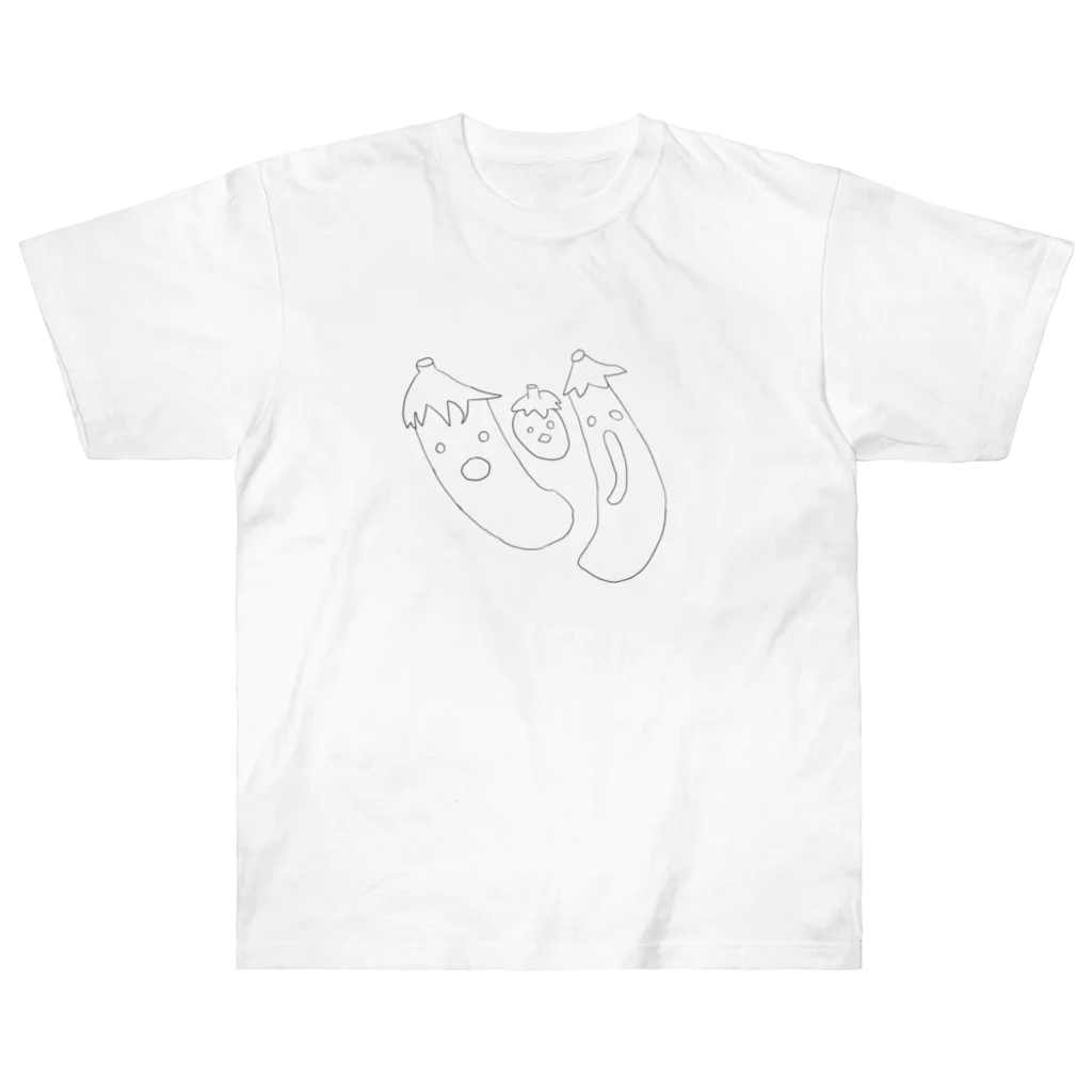 わさこ屋のナストリオ(モノクロ) ヘビーウェイトTシャツ