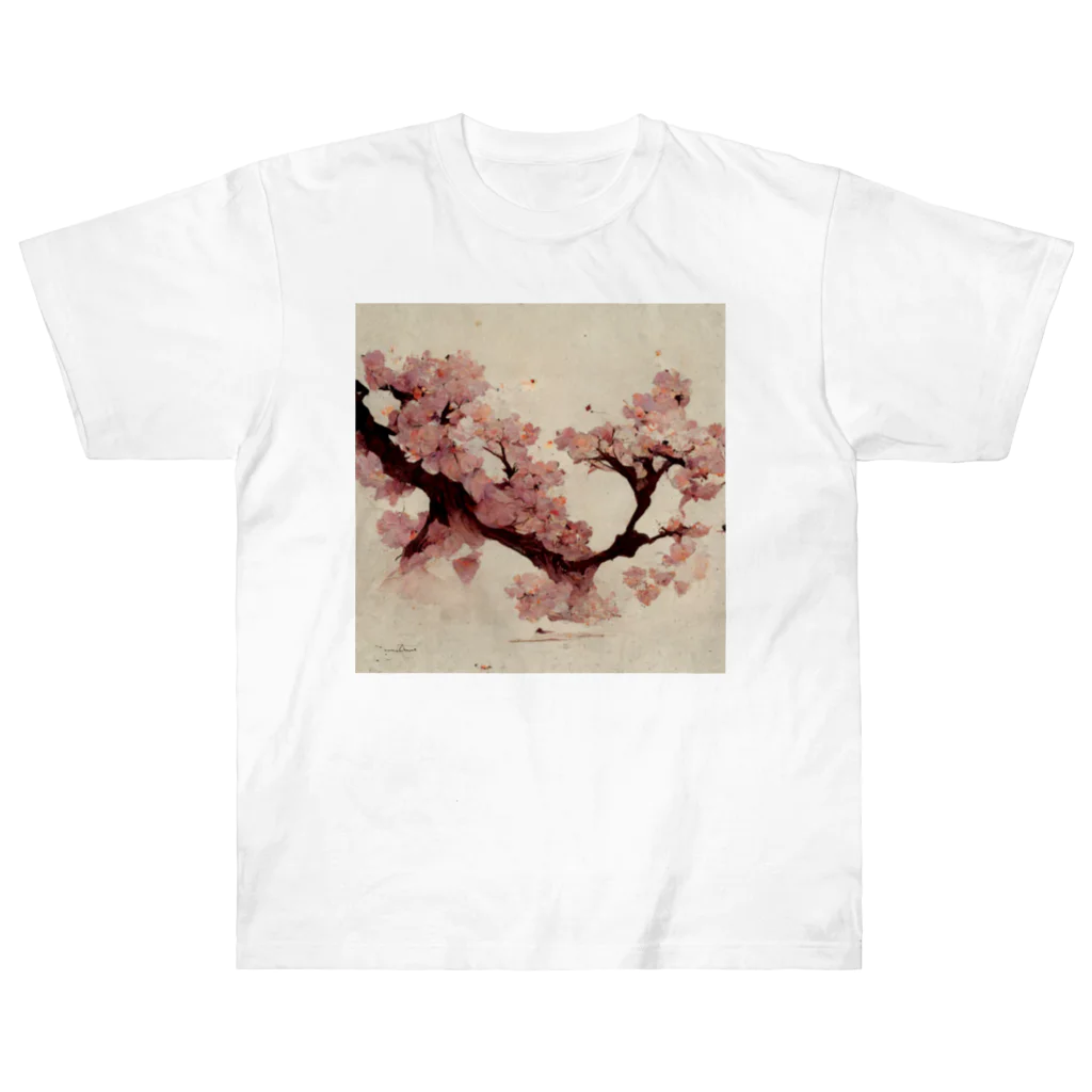 2024のAI「桜」Tシャツ（3） Heavyweight T-Shirt