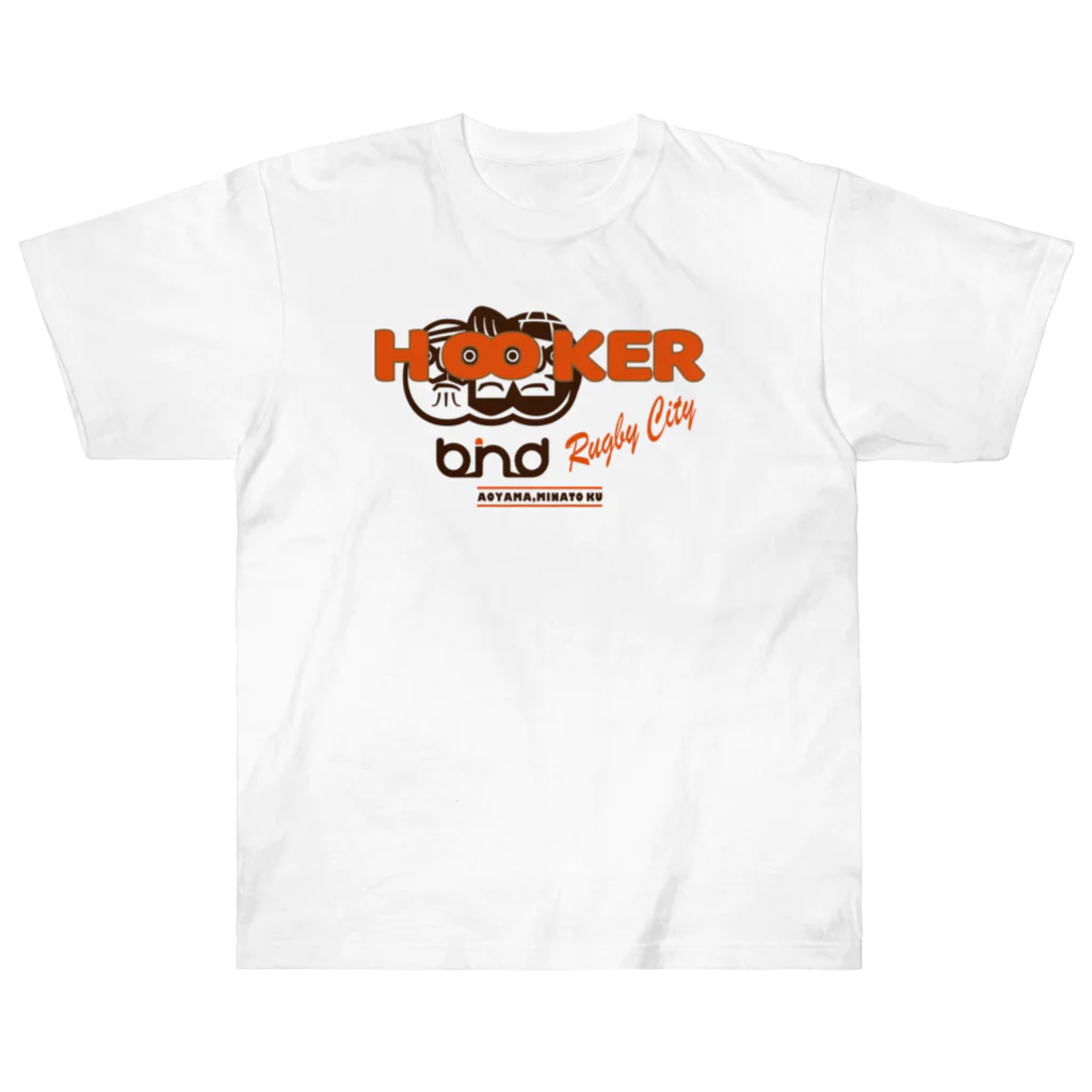 b.n.d [街中でもラグビーを！]バインドのHOOKER#2 ヘビーウェイトTシャツ