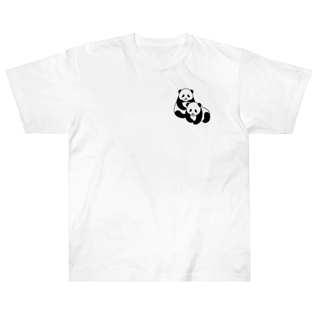 chippokeの双子パンダ Heavyweight T-Shirt