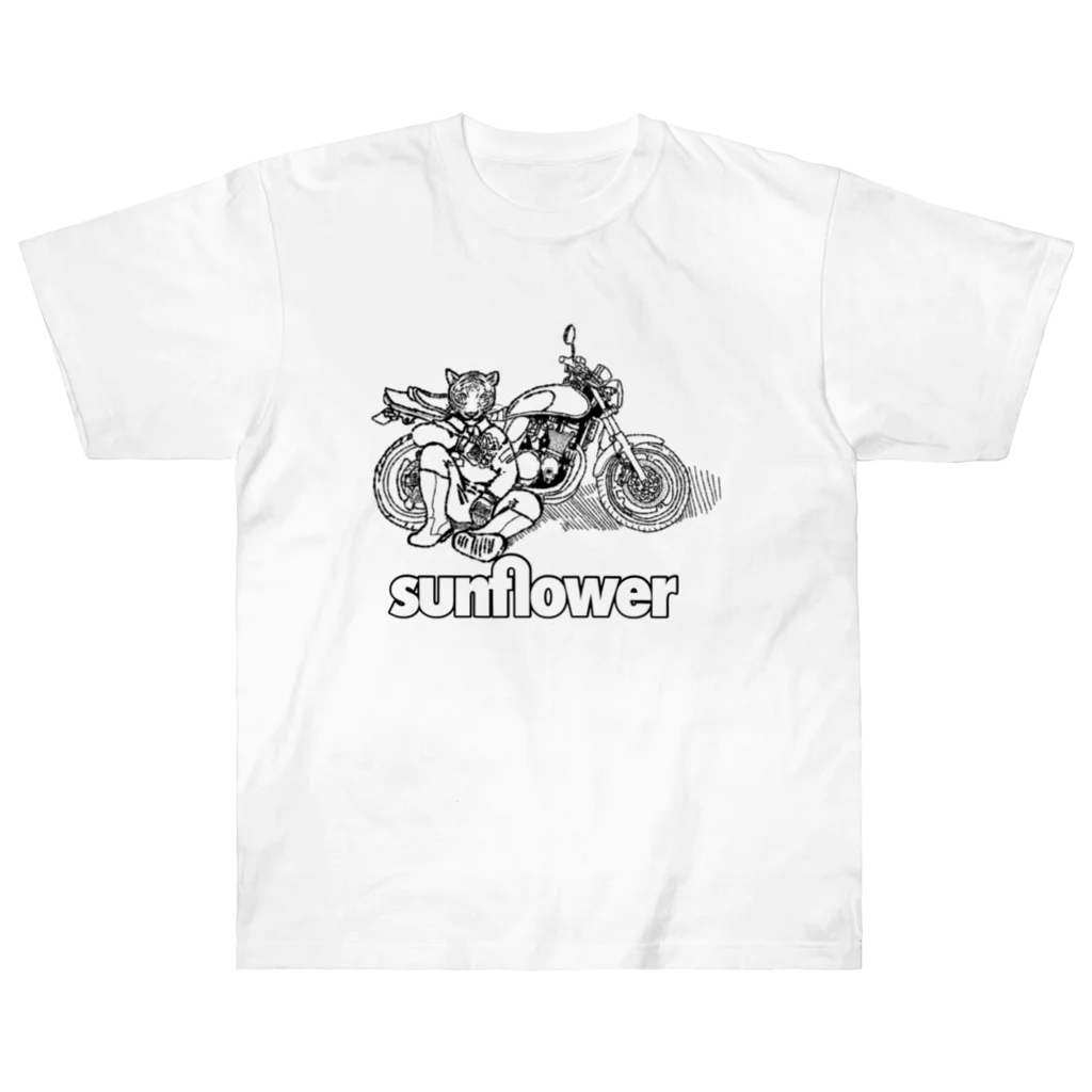 sunflowerのsunflower Riceくん ヘビーウェイトTシャツ