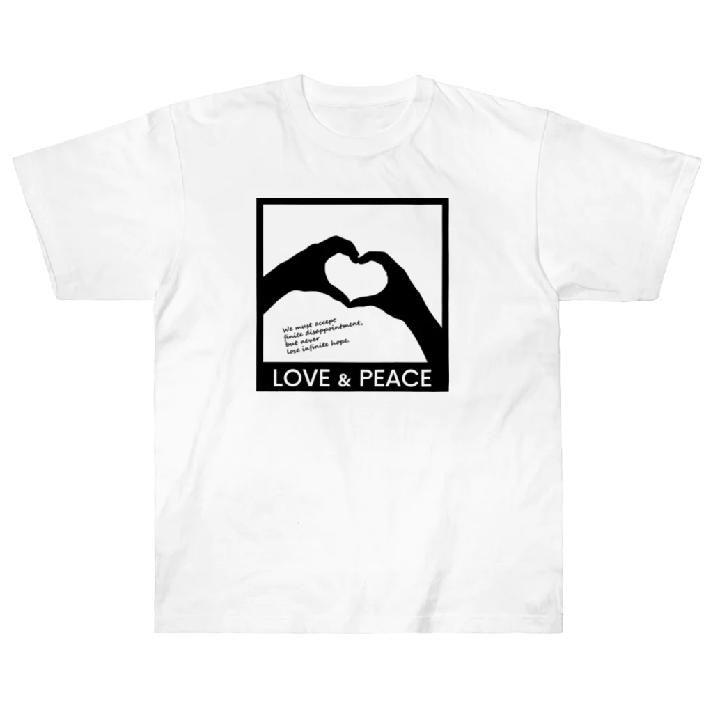 アージーのLOVE and PEACE Heavyweight T-Shirt