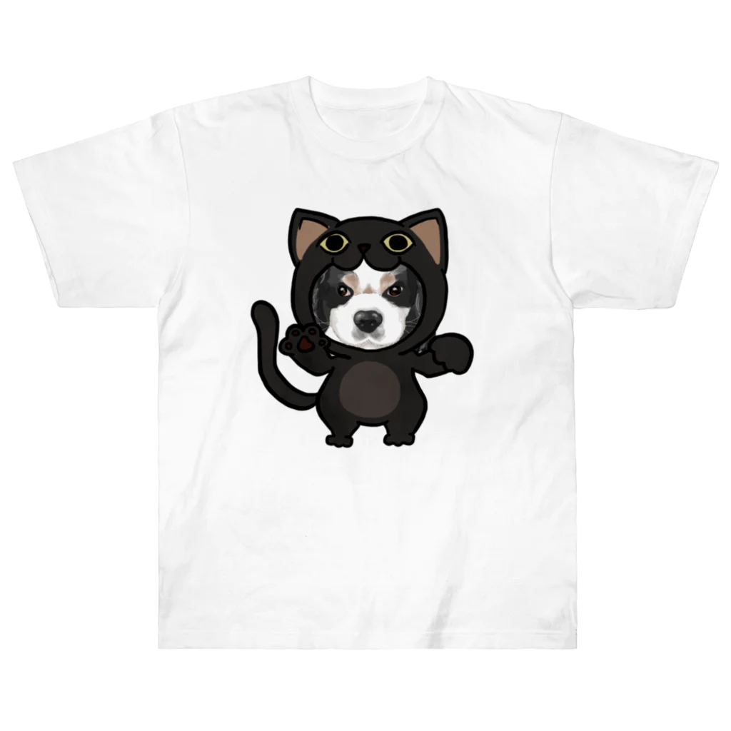 みきぞーん｜保護猫 ミッキー画伯と肉球とおともだちのmaruku ヘビーウェイトTシャツ