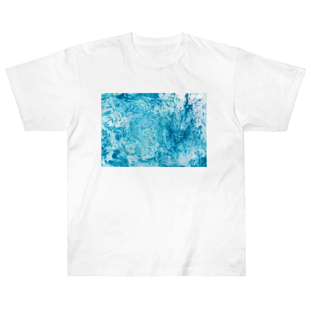 guruguのEbru　light blue ヘビーウェイトTシャツ