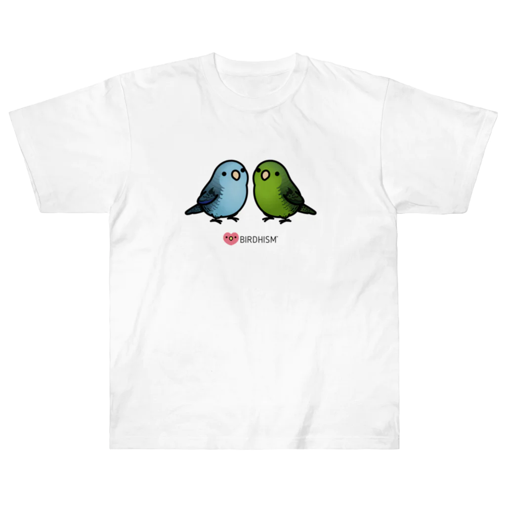 Cody the LovebirdのChubby Bird 仲良しサザナミインコ Heavyweight T-Shirt