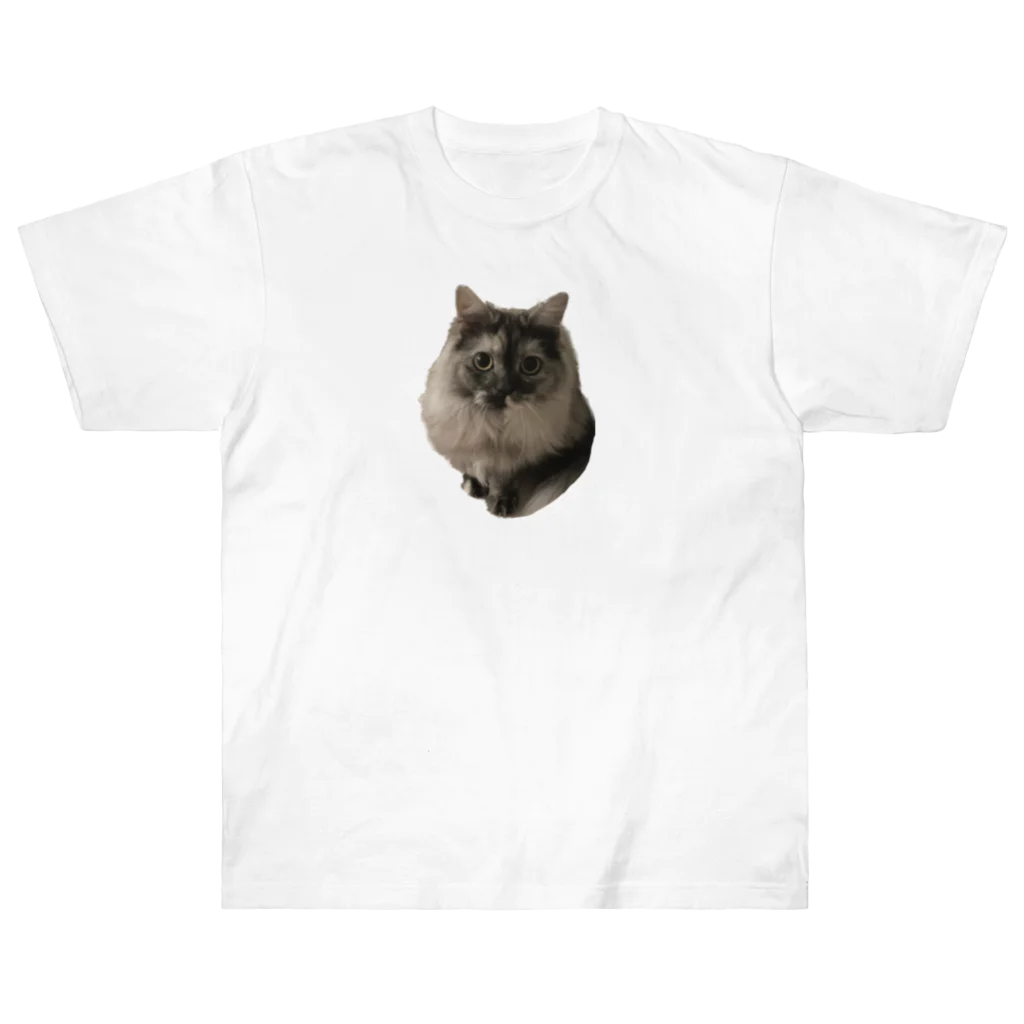 ドッポちゃんの可愛いモフ猫 Heavyweight T-Shirt