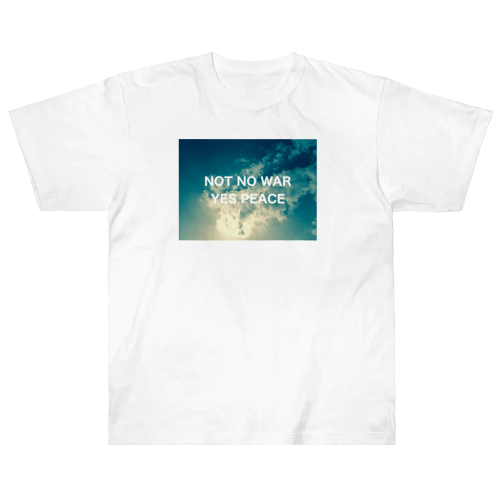time_trip_coffeeのNOT NO WAR YES PEACE ヘビーウェイトTシャツ