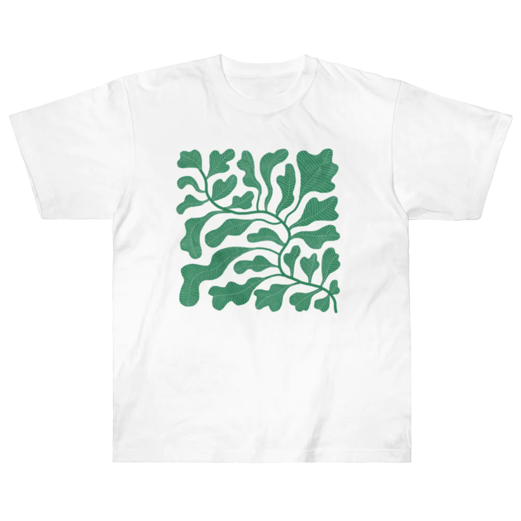 alpacanokyodaiのLeaf2  Heavyweight T-Shirt