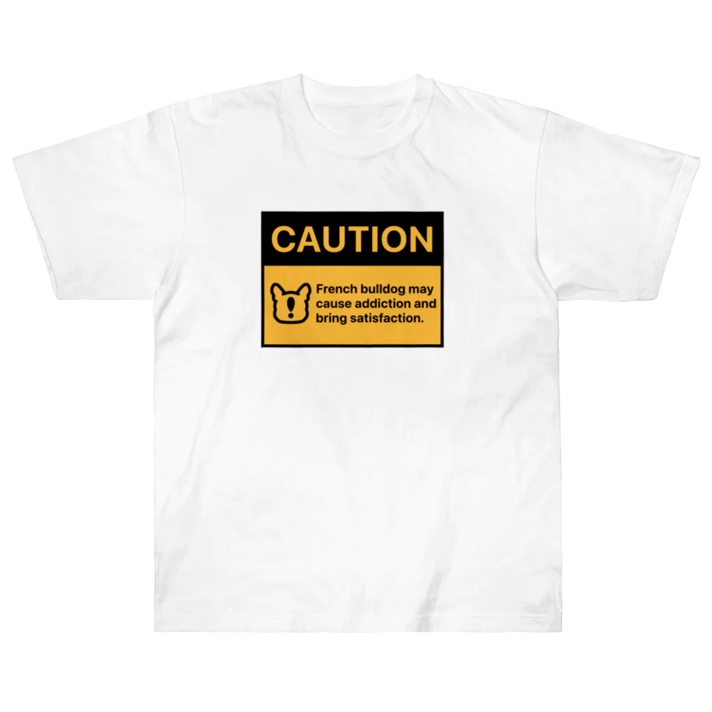 PISTACHIO FACTORYのCAUTION FRENCHIE ヘビーウェイトTシャツ