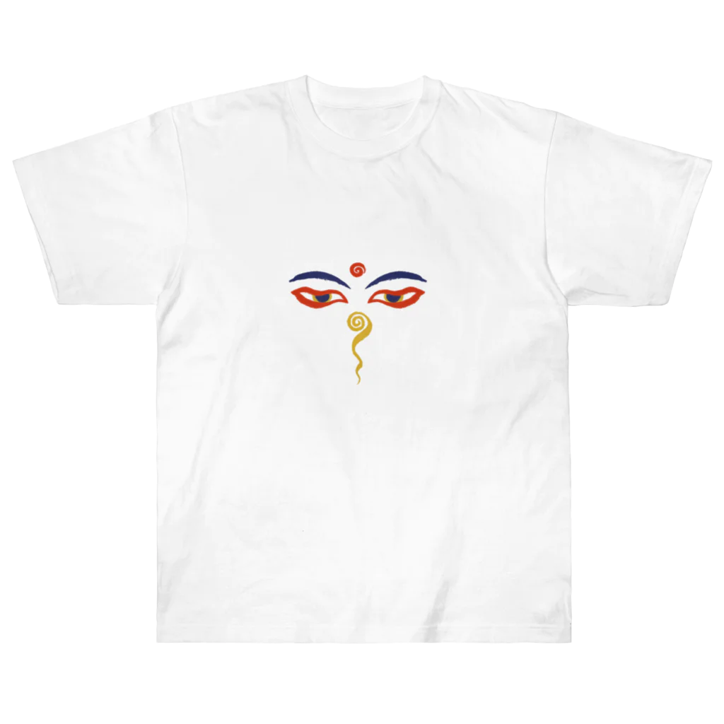 IZANAMI by Akane YabushitaのWisdom Eyes（ブッダの瞳） Heavyweight T-Shirt